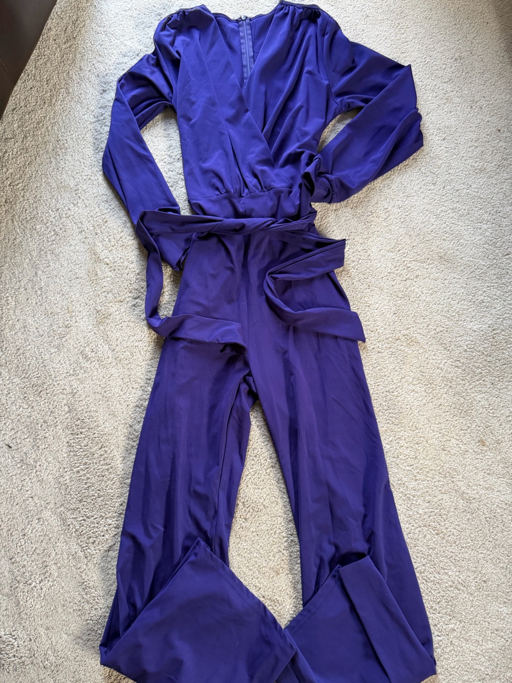 Amazon Long-Sleeve Flare Wrap Jumpsuit